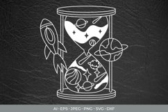 Universe Hourglass Papercut SVG Product Image 1
