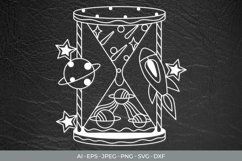 Universe Hourglass Papercut SVG Product Image 1