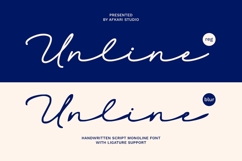 Unline - Handwritten Script Monoline Font Product Image 1