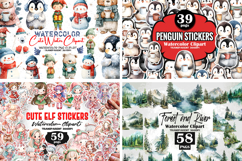 1800 Watercolor Clipart MEGA BUNDLE | Animals &amp; Party PNGs Product Image 2