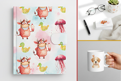 1800 Watercolor Clipart MEGA BUNDLE | Animals &amp; Party PNGs Product Image 9