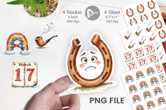 Unlucky Charms Retro Sticker Product Image 1