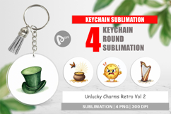 Unlucky Charms Retro Keychain Product Image 1