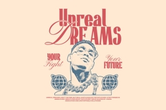 Unreal Urban Vintage Streetwear T-shirt Design Product Image 1