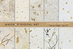 Unryu Flake Gold Washi Paper Seamless Backgrounds Product Image 1