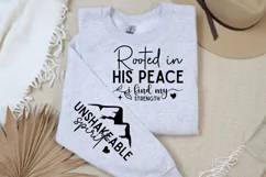 Rooted In His Peace Sleeve SVG, Christian SVG Design Product Image 3