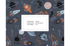 Cosmic Celestial Space Kids Astronaut Planet Rocket Galaxy Product Image 2