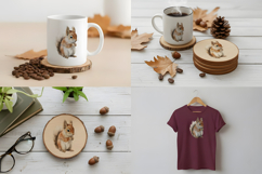 Cute Watercolor Animals Clipart Adorable MegaBundle 200 Product Image 8