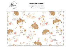 Apple gatherer hedgehog fall seamless pattern nursery kids Product Image 3