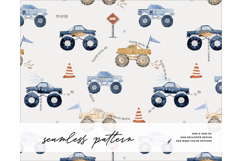 MonsterTruck Racing pattern boy Racing Offroad Bigwheel Moto Product Image 1