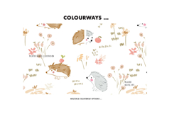 Apple gatherer hedgehog fall seamless pattern nursery kids Product Image 4