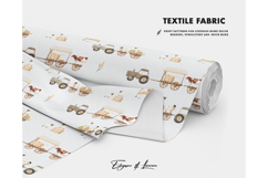Wooden Cart Hay Bale Farm Wagon Barnyard Cow Sheep pattern Product Image 5