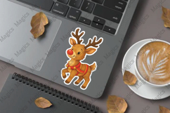 Reindeer With Red Nose Stickers png stickers Product Image 1