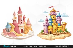 Watercolor Sandcastle Illustration Clipart Product Image 1