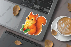 Squirrel with Christmas Candle png stickers Product Image 1