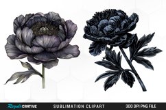 Dark Peony Sublimation PNG Clipart Product Image 1