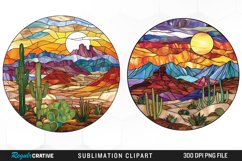 Stained Glass Desert Graphic Clipart Product Image 1