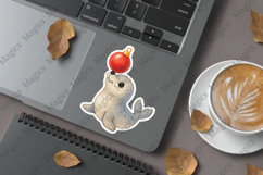 Seal Pup with Ornament png stickers Product Image 1
