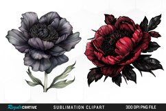 Dark Peony Sublimation PNG Clipart Product Image 1