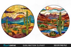 Stained Glass Desert Graphic Clipart Product Image 1