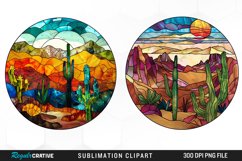 Stained Glass Desert Sublimation Clipart Product Image 1