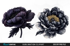 Dark Peony Sublimation PNG Clipart Product Image 1