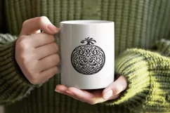 Pumpkins in Celtic Art- Style Autumn Detailed SVG Product Image 3