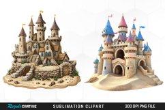 Watercolor Sandcastle Exquisite Clipart Product Image 1