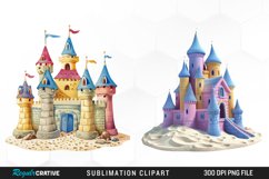 Watercolor Sandcastle Illustration Clipart Product Image 1