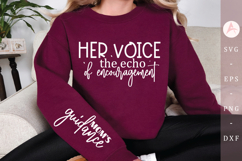 Her voice the echo of encouragement Sleeve SVG Product Image 1