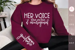 Her voice the echo of encouragement Sleeve SVG Product Image 1