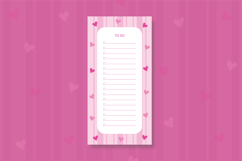 To do list template with Stripes &amp; Hearts | To do list Product Image 1