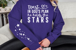 Trust in GODs Plan He Holds the Star Sleeve SVG Design Product Image 2