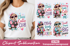 Cute Otter School Clipart Sublimation PNG Product Image 1