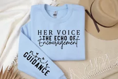 Her voice the echo of encouragement Sleeve SVG Product Image 2