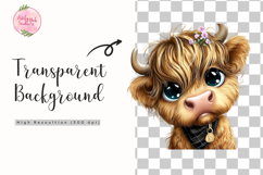 66 Cute Highland Cow Clipart PNG Bundle Product Image 2