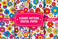 Abstract flower digital paper Product Image 1