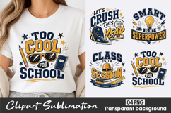 School Quotes Clipart Sublimation PNG Product Image 1