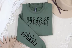 Her voice the echo of encouragement Sleeve SVG Product Image 3