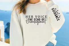 Her voice the echo of encouragement Sleeve SVG Product Image 1