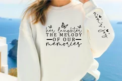 Her laughter the melody of our memories Sleeve SVG Product Image 1