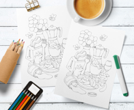 Printable Hand Drawn Coloring Page Product Image 2