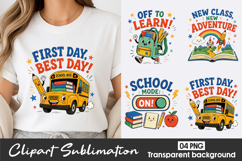 Back to School Clipart Sublimation PNG Product Image 1