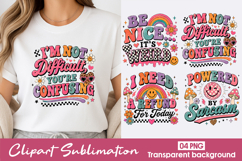 Funny Sarcastic Quotes Clipart Sublimation PNG Product Image 1