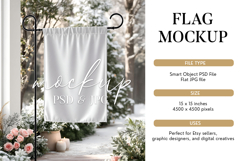 Snowy Garden Flag Mockup Product Image 1