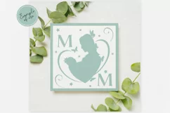 Mom’s day square card. SVG, PNG, EPS. Papercut template. Product Image 4