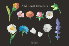 Hand Painted Oil Pastel Floral Clipart Bundle Product Image 3