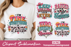 Funny Western Quotes Clipart Sublimation PNG Product Image 1