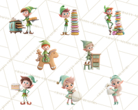 Cozy Christmas Bakery Gingerbread Clip Art PNG Festive Mini Product Image 2