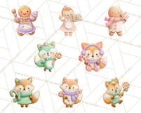 Gingerbread Village Gouache PNG Clipart Product Image 12
